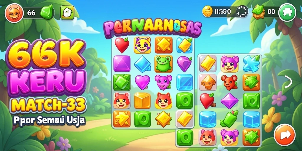Tampilan gameplay seru dari 66K yang menantang dan menarik.