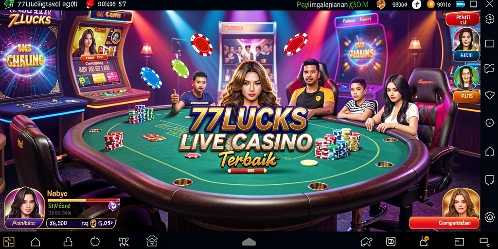 Tampilan gameplay Live Casino yang menarik dari 77LUCKS.