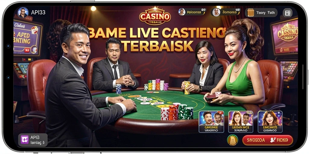 Tampilan gameplay Live Casino yang seru dan interaktif.