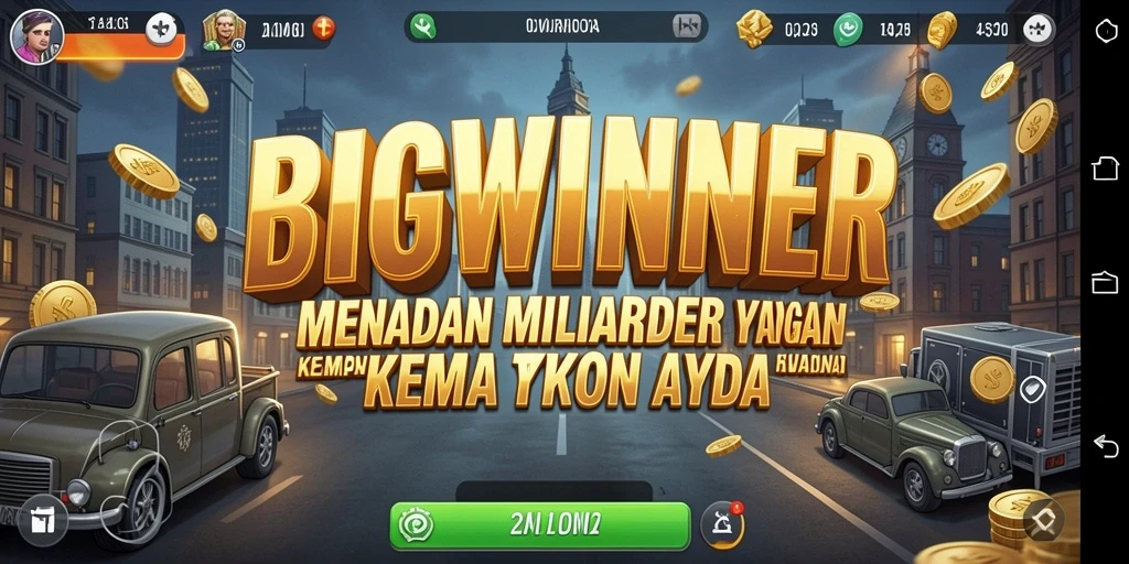 Tampilan gameplay <strong>BIGWINNER</strong> yang menarik dengan berbagai elemen bisnis.