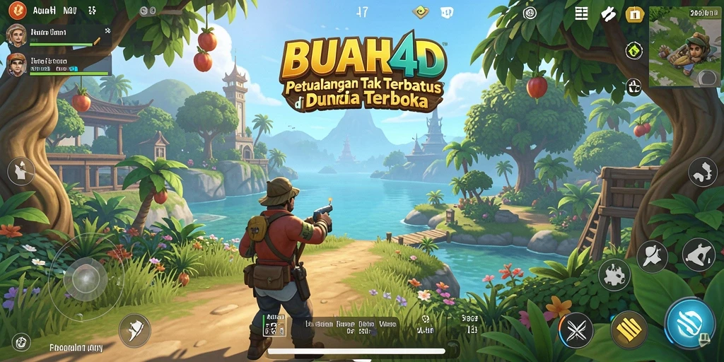 Tampilan gameplay menakjubkan di dunia terbuka BUAH4D.