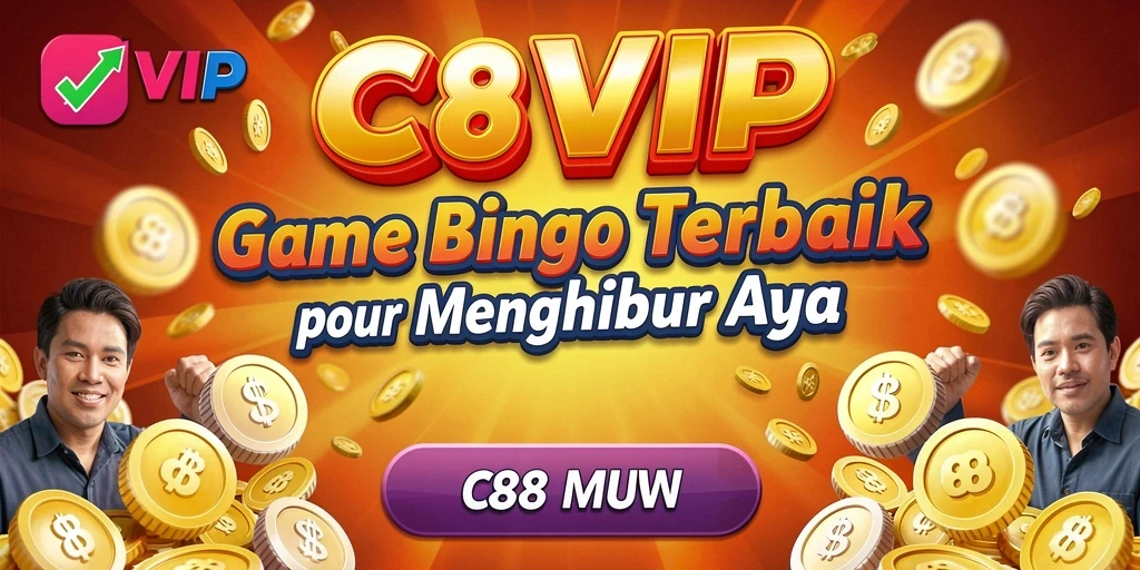 Tampilan screenshot utama C8VIP dengan gameplay Bingo yang seru.
