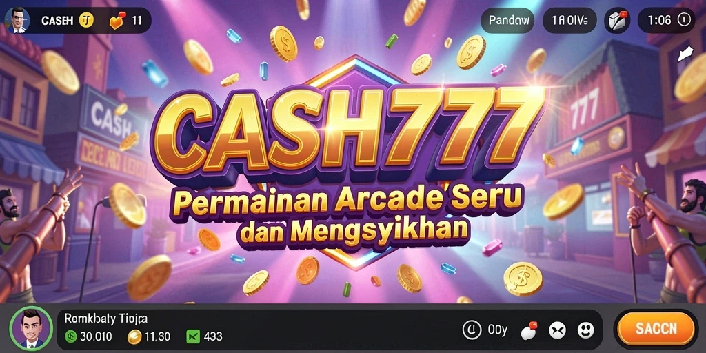 Screenshot gameplay CASH777 yang menampilkan keseruan permainan Arcade.