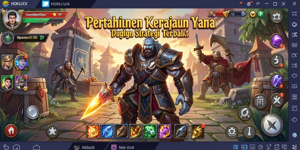 Tangkapan layar HOKILUCK menampilkan aksi seru dari permainan Tower Defense.