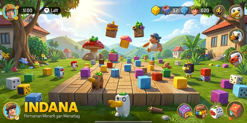 Screenshot gameplay INDAAA menunjukkan tantangan Puzzle yang menarik.