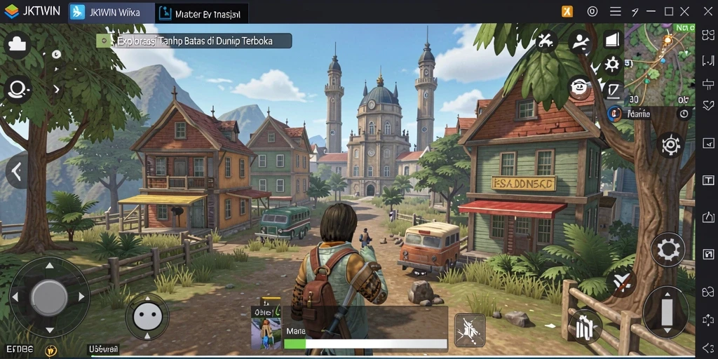 Tampilan gameplay menarik dari dunia terbuka JKTWIN.