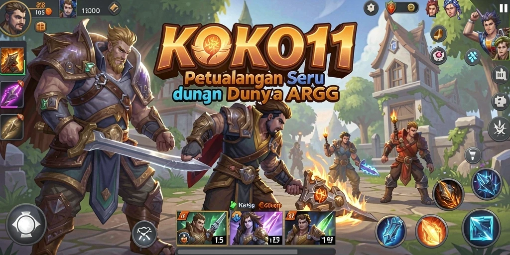 Tampilan seru gameplay petualangan ARPG KOKO11.