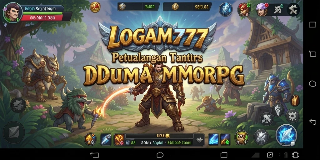 Tampilan gameplay menawan dari LOGAM777 dengan aksi pertempuran yang intens.