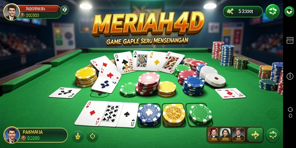 Tangkapan layar gameplay MERIAH4D yang penuh aksi Gaple.