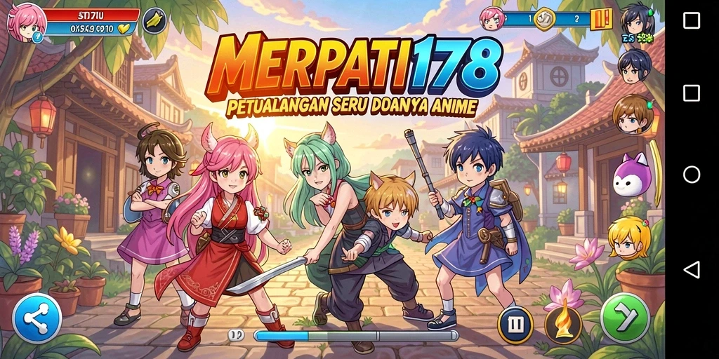 Tampilan menarik dari gameplay MERPATI178 dengan karakter anime beraksi.