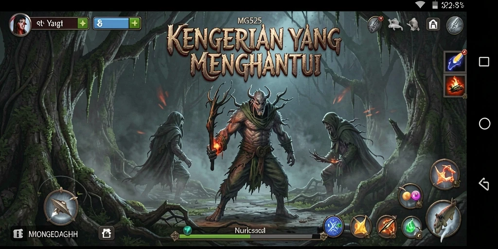 Gameplay MG525 dengan momen-momen menakutkan yang mendebarkan.