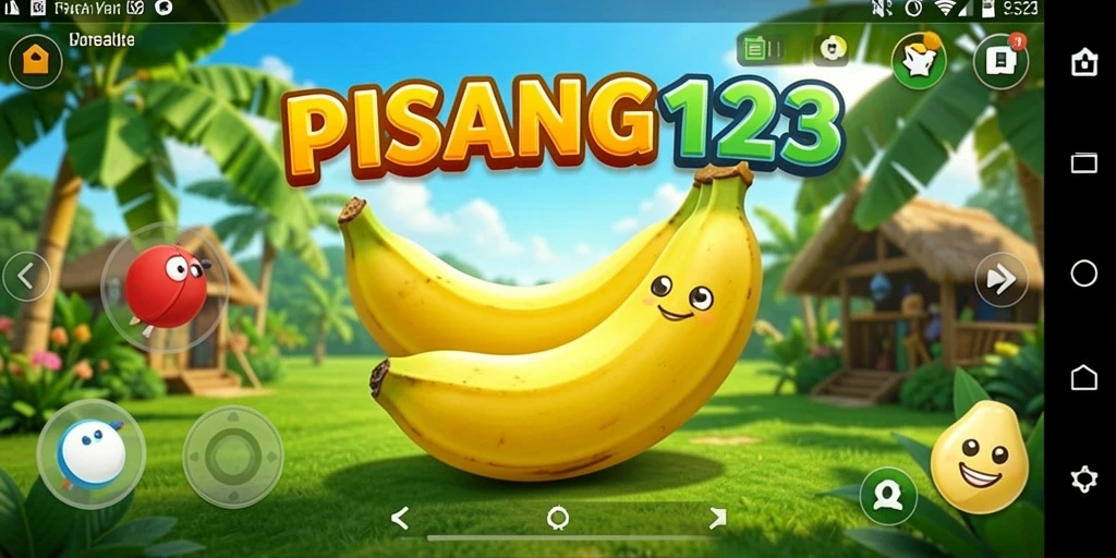 Screenshot PISANG123 memperlihatkan gameplay yang seru dan penuh warna.