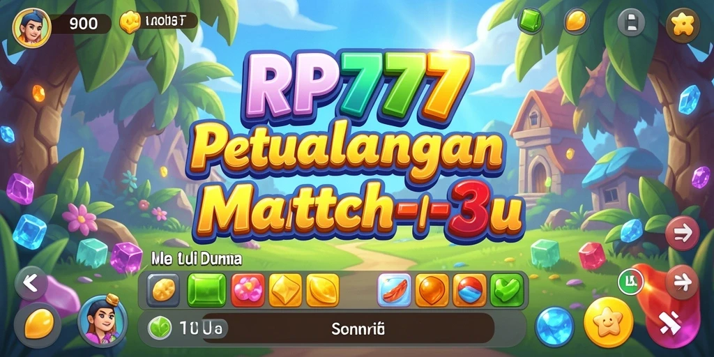 Tampilan screenshot RP777 dengan gameplay Match-3 yang seru.