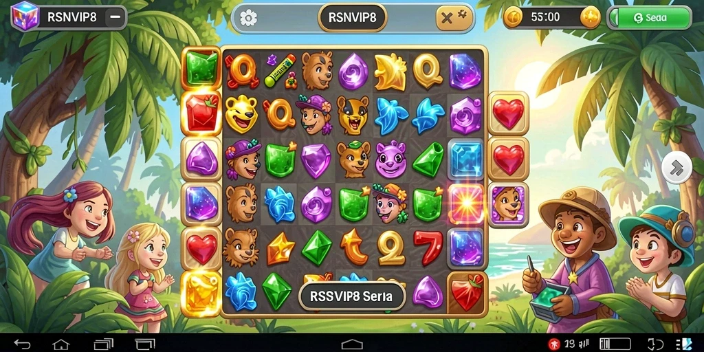 Gameplay seru RSNVIP8 yang menantang dan penuh warna.