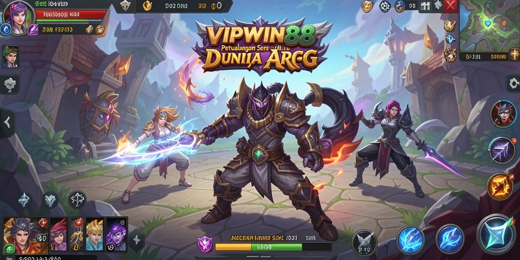 Tampilan gameplay VIPWIN88 yang penuh aksi dalam pertempuran ARPG.